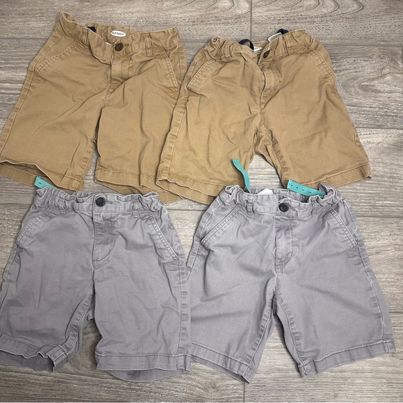 Old Navy Other - Stylish Kids Tan and Gray Shorts Bundle with Adjustable Waistbands Size 7